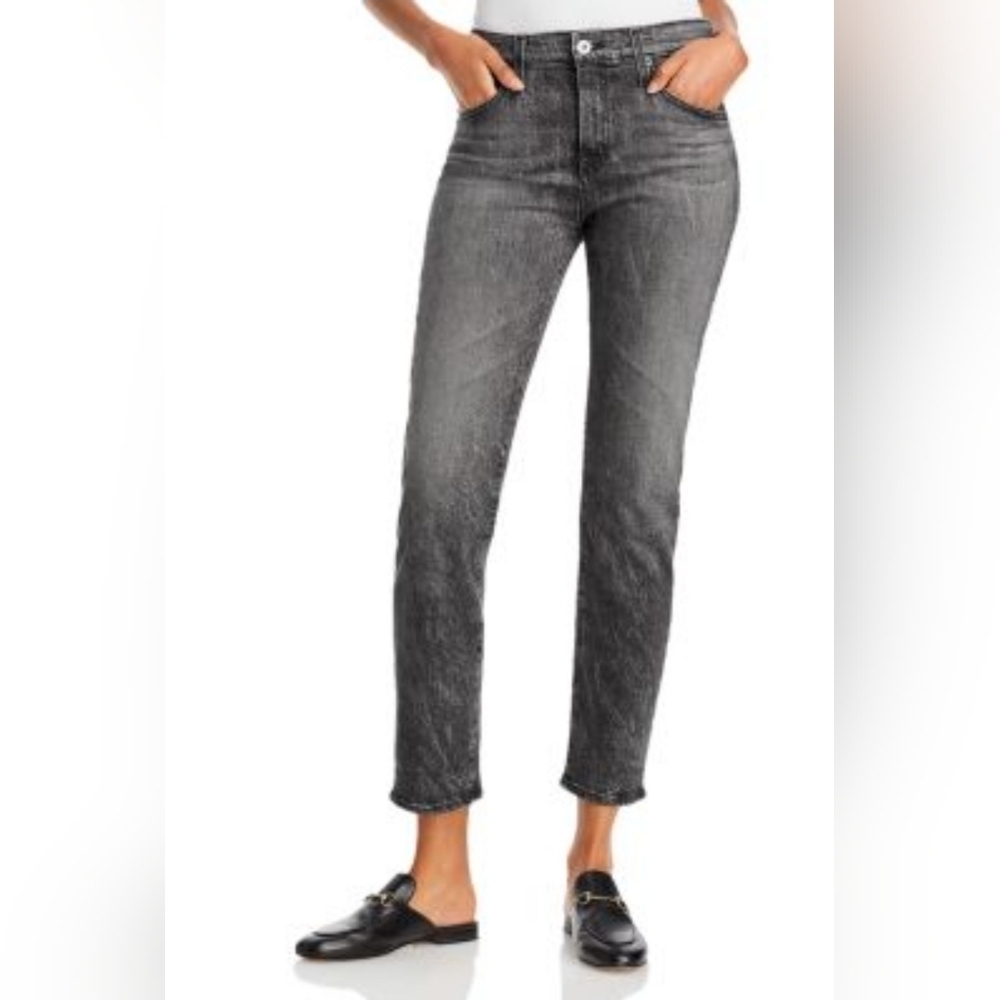 AG Ex Boyfriend High Rise Cropped Slim Jeans in Roadway size 26R